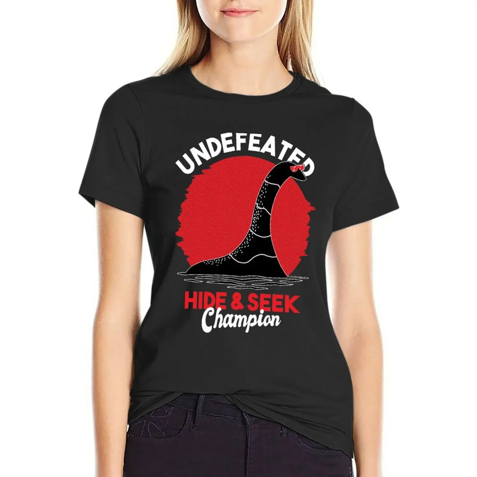 Undefeated hide & seek champion Loch Ness T-Shirt cute clothes quick drying graphics t shirts for Women
Undefeated hide & seek champion Loch Ness T-Shirt cute clothes quick drying graphics t shirts for Women