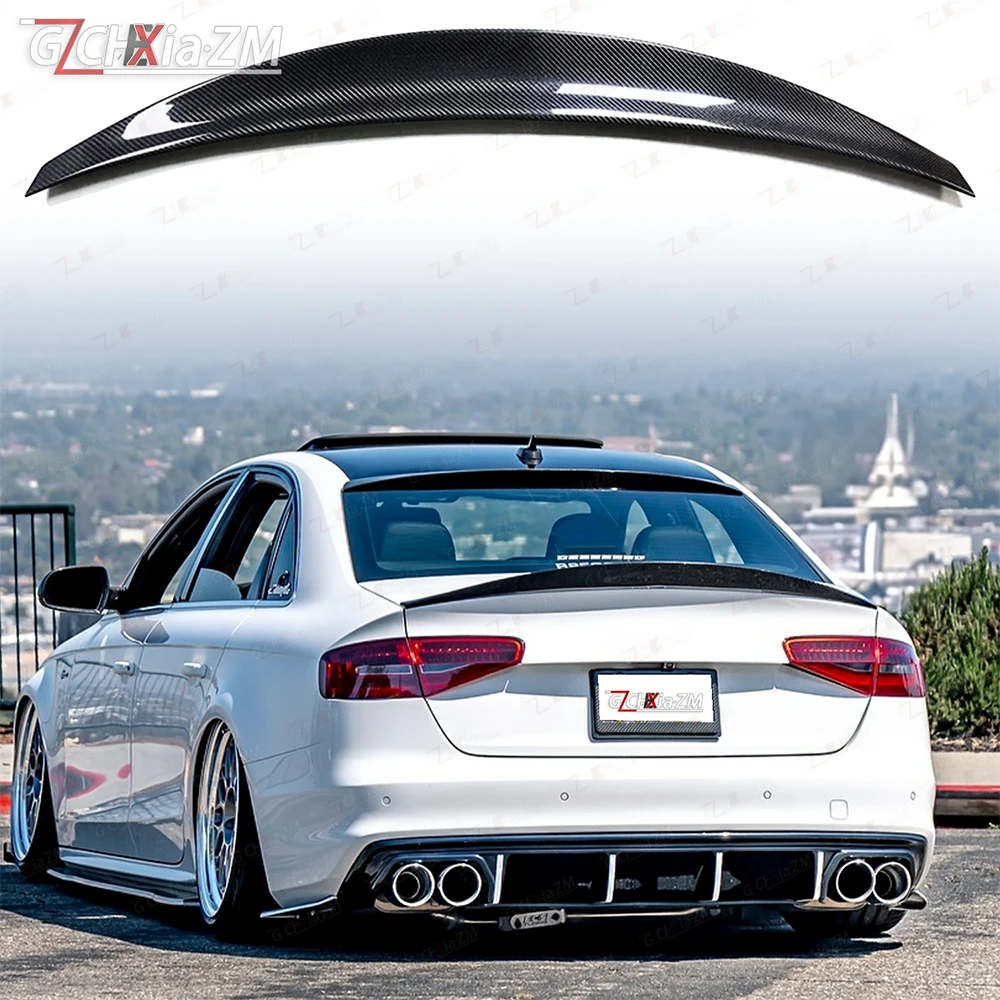 For Audi A4 S4 RS4 B8.5 2013-2016 HK Style Spoiler Made Of Carbon Fiber Material For Car Trunk Lid Decoration Cover Tail Wing
For Audi A4 S4 RS4 B8.5 2013-2016 HK Style Spoiler Made Of Carbon Fiber Material For Car Trunk Lid Decoration Cover Tail Wing
