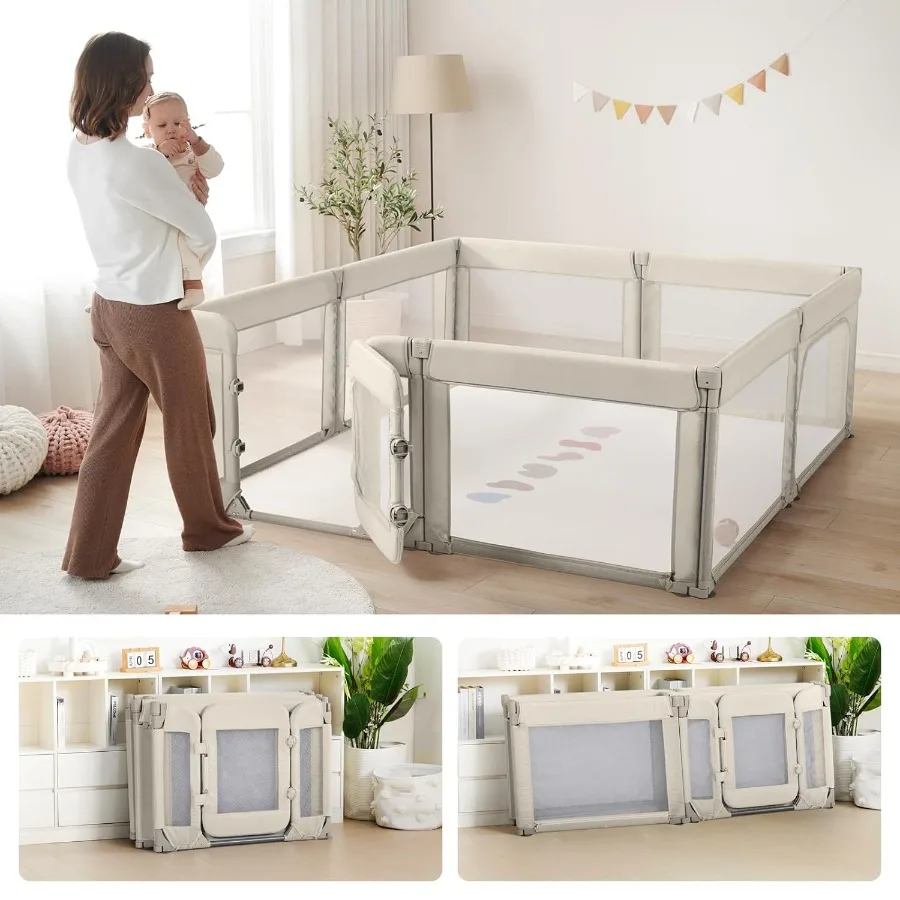 Baby PlaypenLarge Play Pen for Babies and Toddlers with Door 79x71 Inch Adjustable Playpen Non-Slip Suction Cups Base Safe and
Baby PlaypenLarge Play Pen for Babies and Toddlers with Door 79x71 Inch Adjustable Playpen Non-Slip Suction Cups Base Safe and