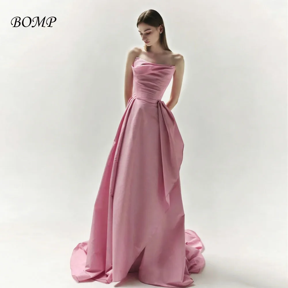 BOMP Strapless Pleats Sleeveless Korea Evening Dresses A-line Floor Customized Elegant Wedding Reception Dresses Photos Shoot
BOMP Strapless Pleats Sleeveless Korea Evening Dresses A-line Floor Customized Elegant Wedding Reception Dresses Photos Shoot
