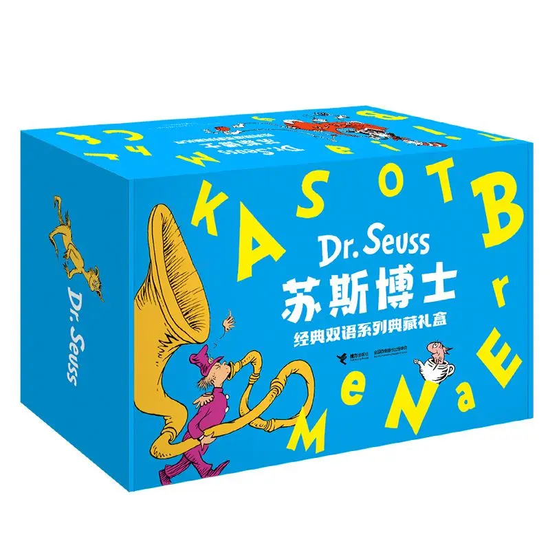 Подарочная коробка с классической двуязычной коллекцией Доктора Сьюза, все 18 томов, для изучения английского языка детьми и развития общения у малышей.
Подарочная коробка с классической двуязычной коллекцией Доктора Сьюза, все 18 томов, для изучения английского языка детьми и развития общения у малышей.