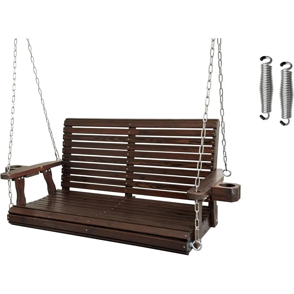 2-Person High-Back Porch Swing with Cup Holders, 880lbs Capacity, 7mm Springs, Suitable for Patio or Garden (Deep Brown, XL Size
2-Person High-Back Porch Swing with Cup Holders, 880lbs Capacity, 7mm Springs, Suitable for Patio or Garden (Deep Brown, XL Size