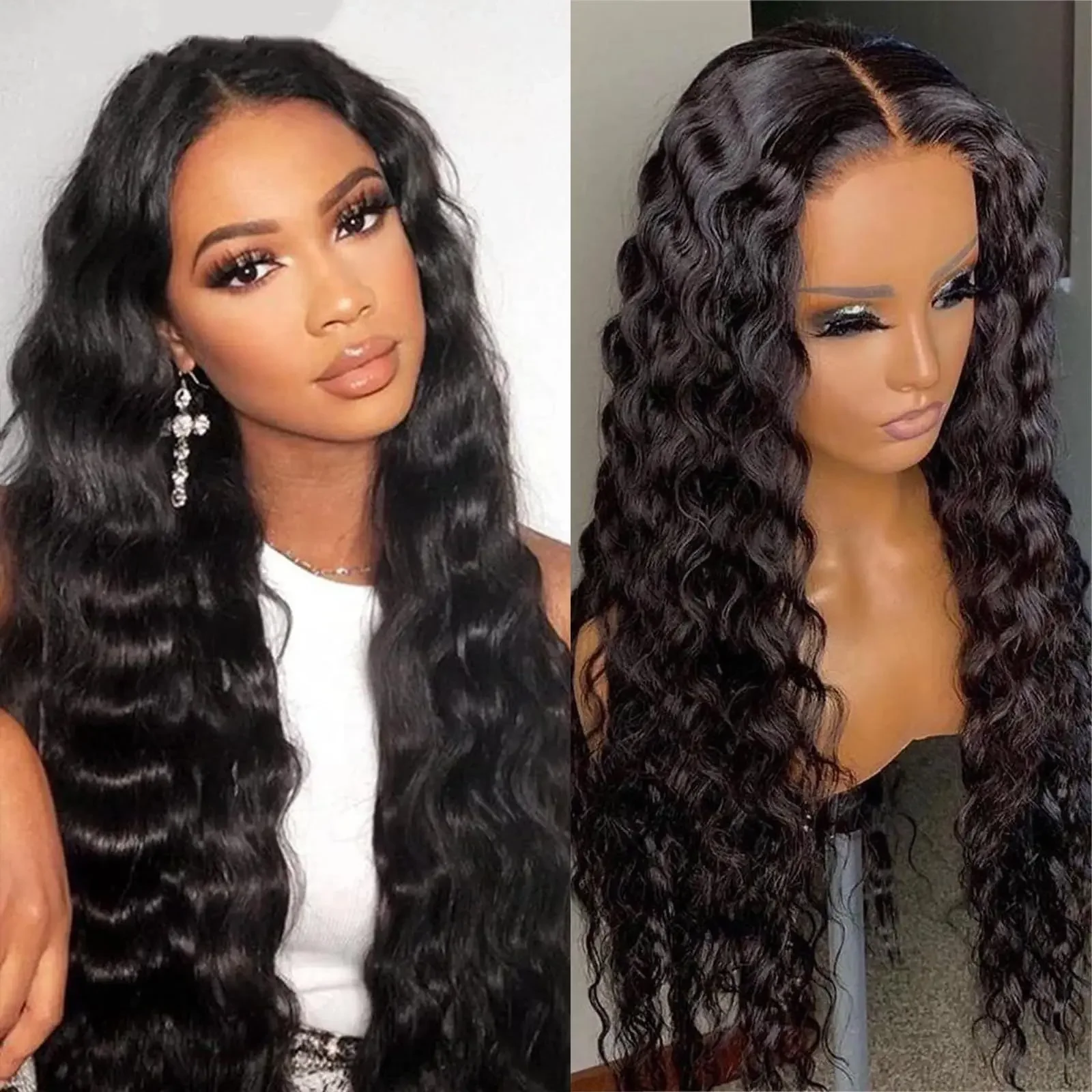 Deep Wave Glueless Wigs Pre Plucked Wigs for Black Woman HD Lace Front Wigs Human Hair 200% Density 13x4 13x6 for Black Woman
Deep Wave Glueless Wigs Pre Plucked Wigs for Black Woman HD Lace Front Wigs Human Hair 200% Density 13x4 13x6 for Black Woman