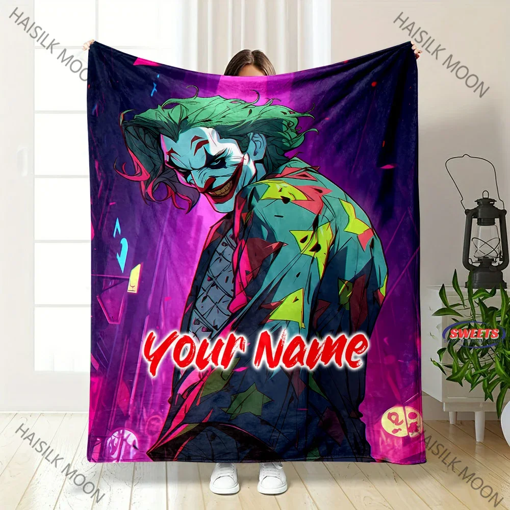 Classic Joker Printed Blanket Customized Name Personalized Blanket Soft and Comfortable Home Travel Adult Kids Warm Blanket Gift
Classic Joker Printed Blanket Customized Name Personalized Blanket Soft and Comfortable Home Travel Adult Kids Warm Blanket Gift