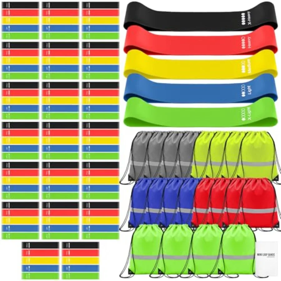 120 Pcs Workout Loop Resistance Bands Bulk, Gym Elastic Bands Set for Fitness Sport Class Students Members Gift Physical, 5 Pie
120 Pcs Workout Loop Resistance Bands Bulk, Gym Elastic Bands Set for Fitness Sport Class Students Members Gift Physical, 5 Pie