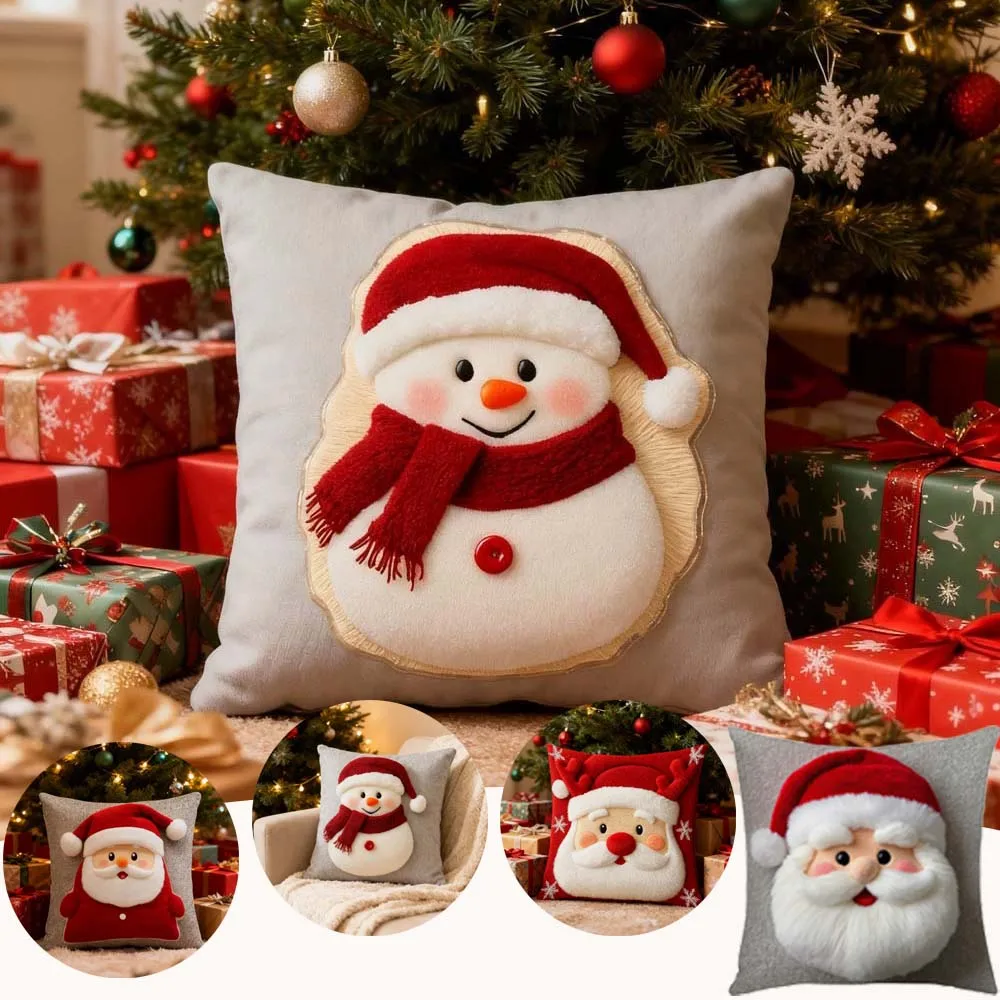 17.72x17.72inch Christmas Throw Pillow Cover Decorative Santa Snowman Elk Pattern Cushion Covers for Sofa Couch Home Decor 쿠션커버
17.72x17.72inch Christmas Throw Pillow Cover Decorative Santa Snowman Elk Pattern Cushion Covers for Sofa Couch Home Decor 쿠션커버