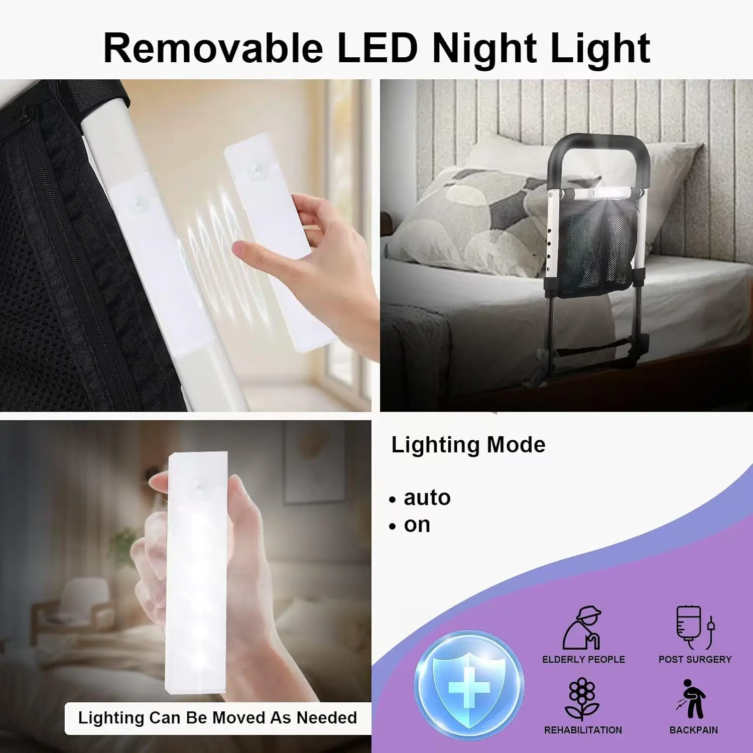 Foldable Bed-Rails For Elderly Adults Safety With Led Night Light And Three Storage Poets,Adjustable Bed-Assist-Rails For
Foldable Bed-Rails For Elderly Adults Safety With Led Night Light And Three Storage Poets,Adjustable Bed-Assist-Rails For