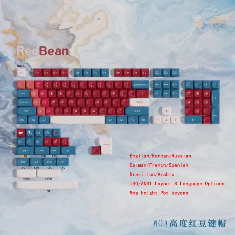 Spanish, German, Russian, and other languages PBT Keycaps MOA Redbean Dye Sub Keycap For ISO Layout Ansi Mechanical Keyboard
Spanish, German, Russian, and other languages PBT Keycaps MOA Redbean Dye Sub Keycap For ISO Layout Ansi Mechanical Keyboard