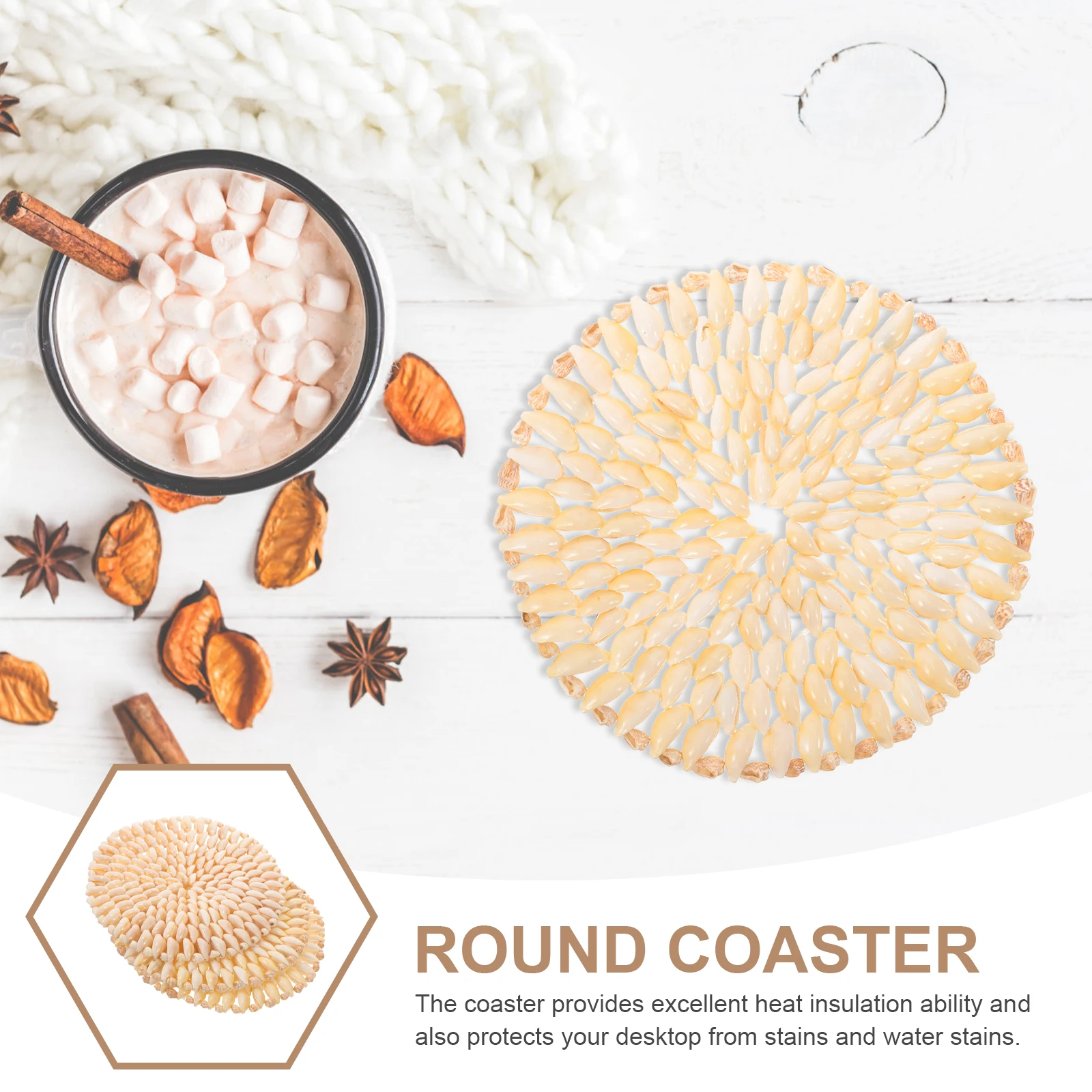 3pcs Shell Coasters Beach Style Natural Household Cup Coasters Heat Insulation Table Mat Non-S Mug Pad Reusable Drink Cup
3pcs Shell Coasters Beach Style Natural Household Cup Coasters Heat Insulation Table Mat Non-S Mug Pad Reusable Drink Cup
