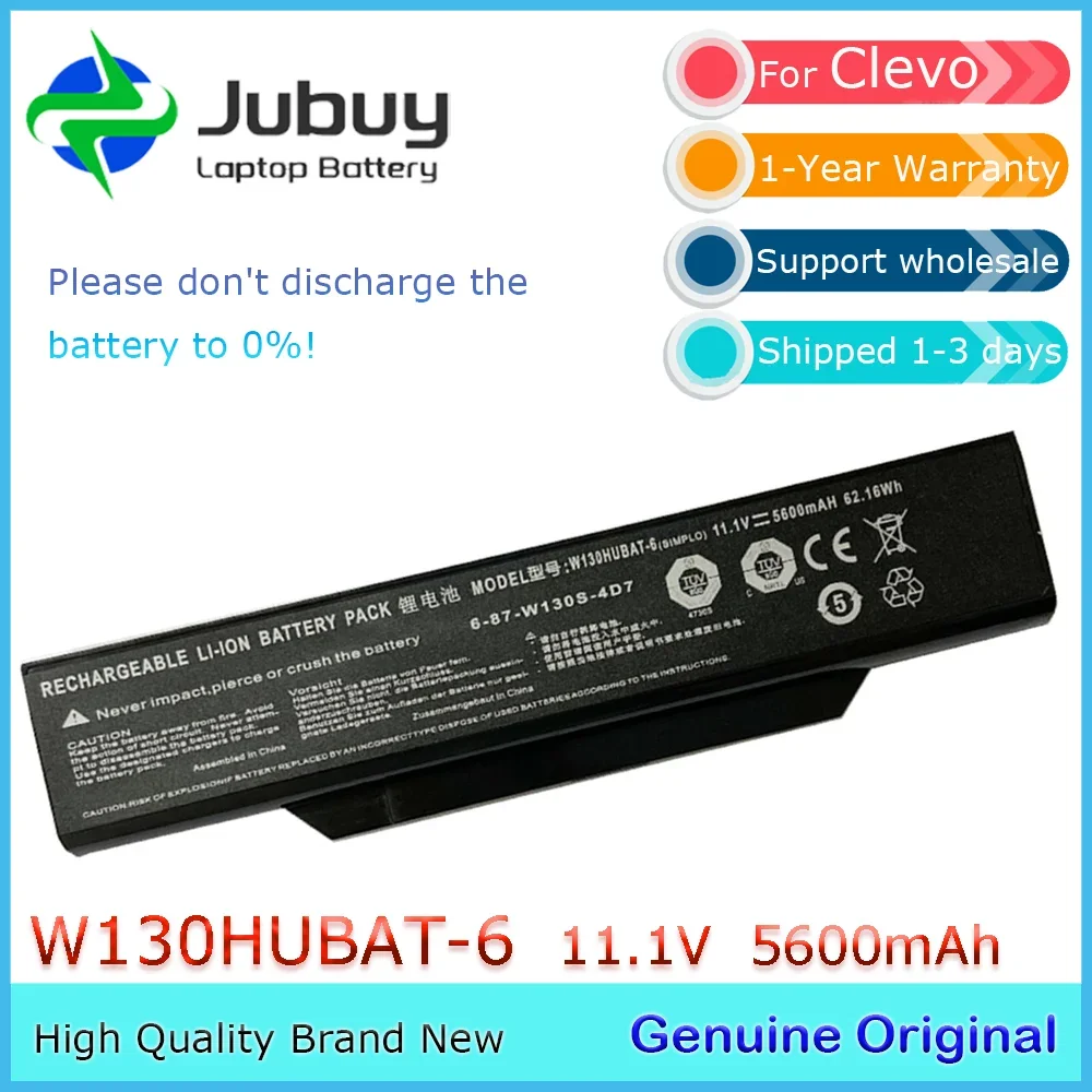 W130HUBAT-6 11,1 В 62,16 Втч оригинальный аккумулятор для ноутбука Clevo W130EV W130EW W130EX W130HU W130HV W130HX и т. д.
W130HUBAT-6 11,1 В 62,16 Втч оригинальный аккумулятор для ноутбука Clevo W130EV W130EW W130EX W130HU W130HV W130HX и т. д.