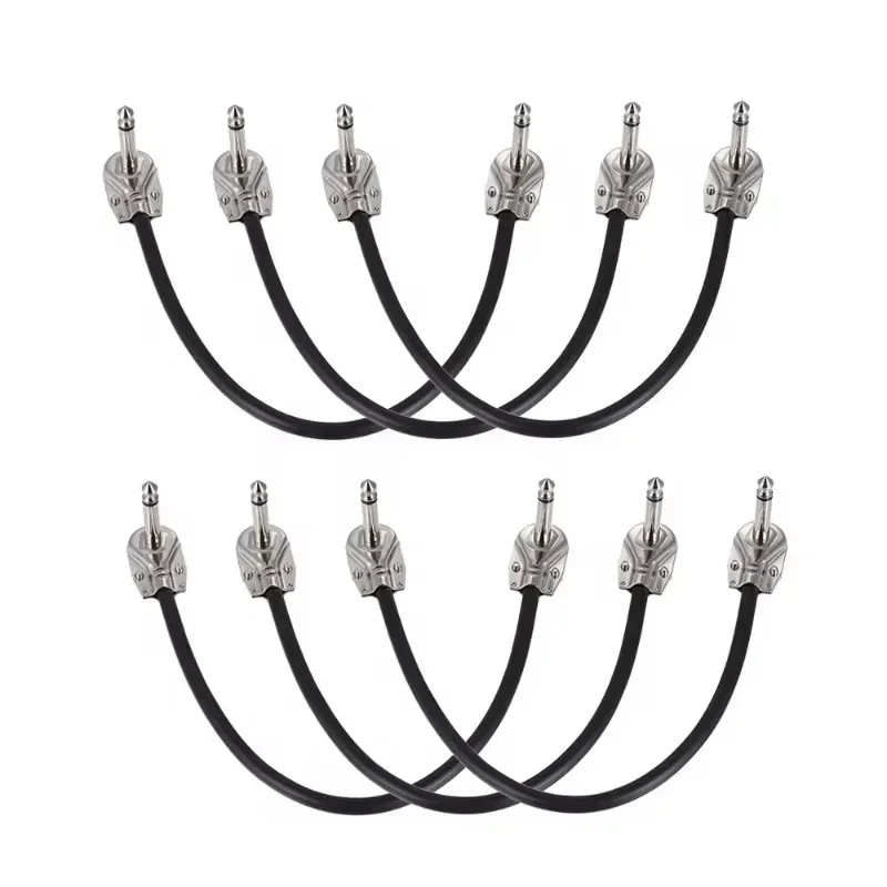 Miwayer 15cm/ 6in Guitar Effect Pedal Instrument Patch Cable 1/4" Silver Right-angle Plug Black PVC Jacket, 6-Pack
Miwayer 15cm/ 6in Guitar Effect Pedal Instrument Patch Cable 1/4" Silver Right-angle Plug Black PVC Jacket, 6-Pack