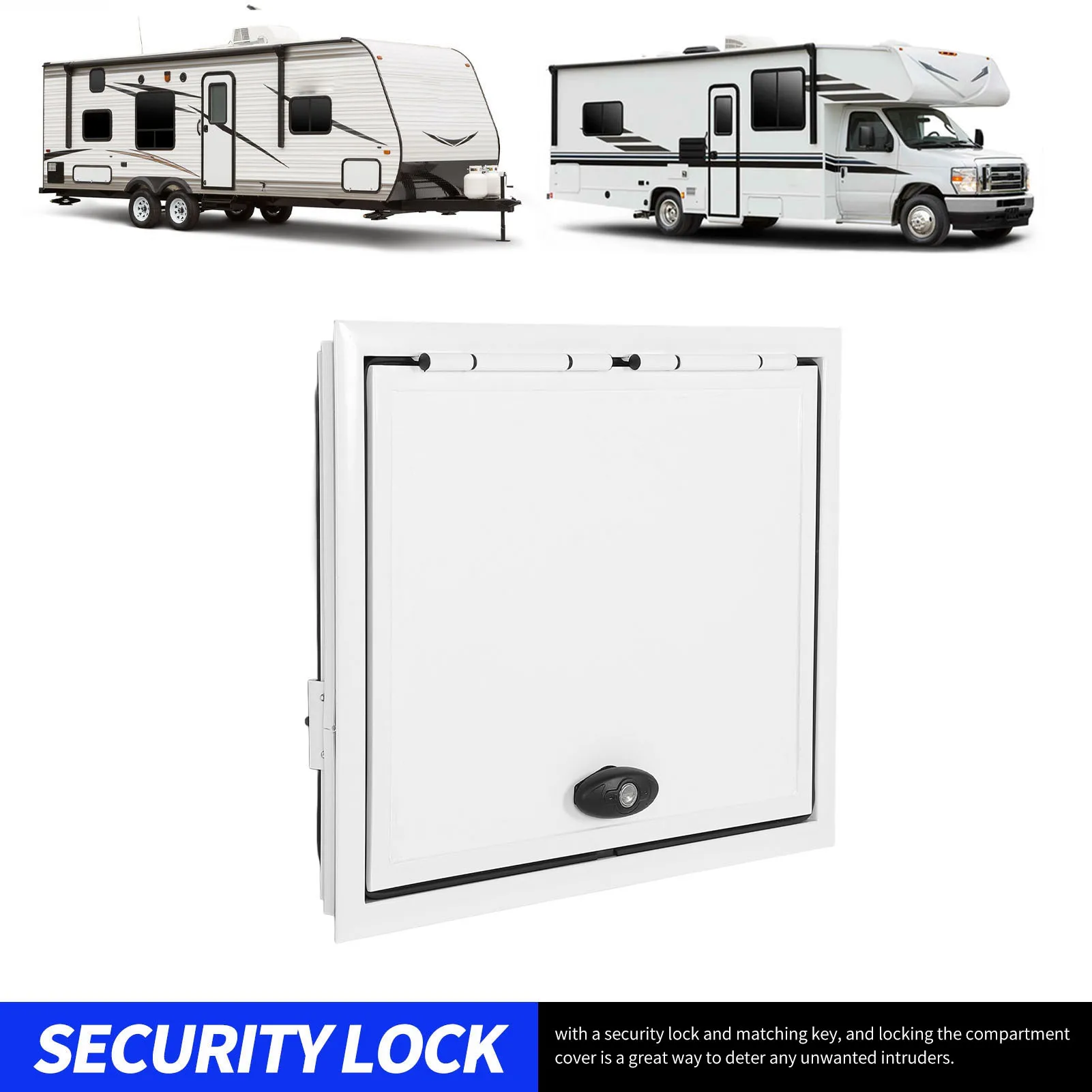 RV Baggage Door UV Resistant Rv Storage Compartment Doors Aluminum Alloy Waterproof with Support Rod for
RV Baggage Door UV Resistant Rv Storage Compartment Doors Aluminum Alloy Waterproof with Support Rod for