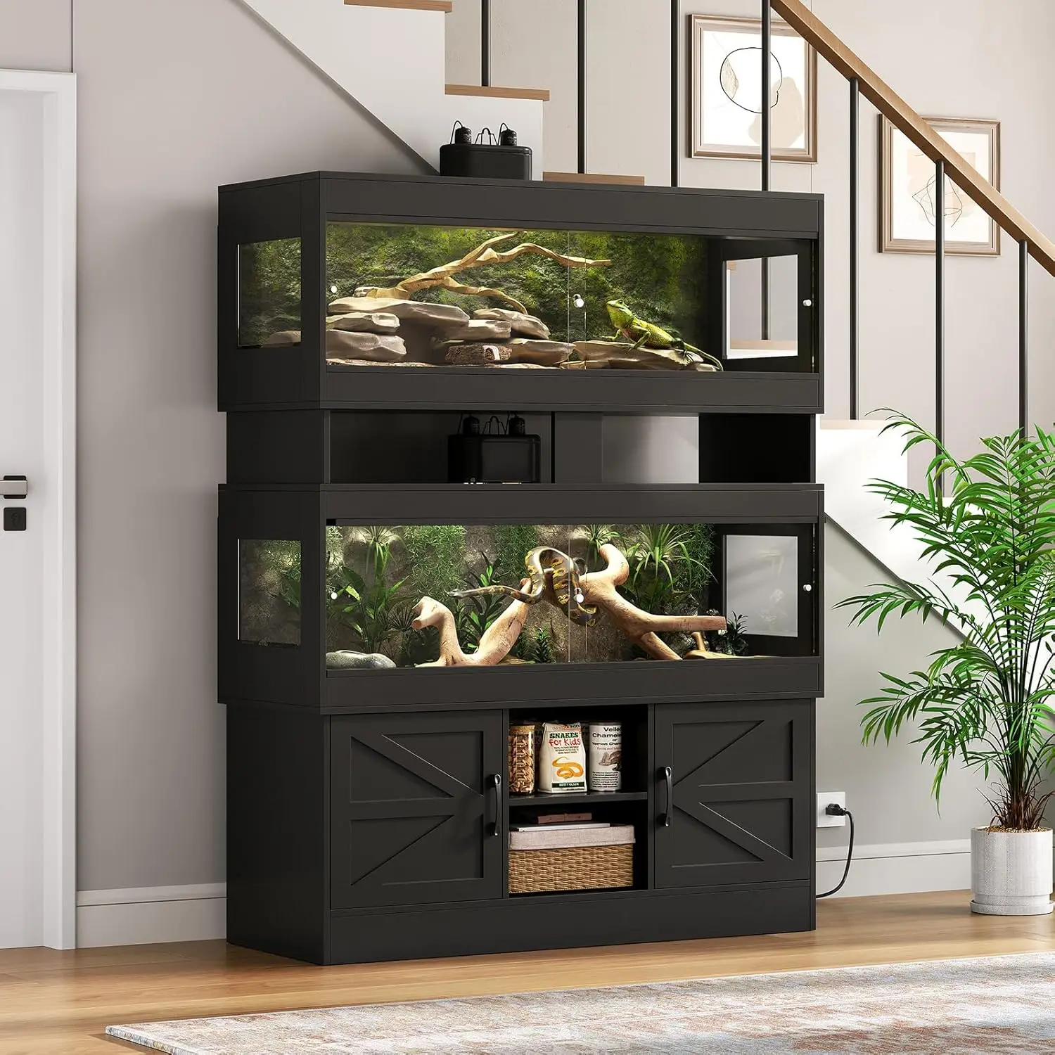 Dual 60 Gallon Reptile Tank Reptile Enclosure Bearded Dragon Tank Reptile Terrarium Cabinet Sliding Doors Power Outlet Snakes Li
Dual 60 Gallon Reptile Tank Reptile Enclosure Bearded Dragon Tank Reptile Terrarium Cabinet Sliding Doors Power Outlet Snakes Li