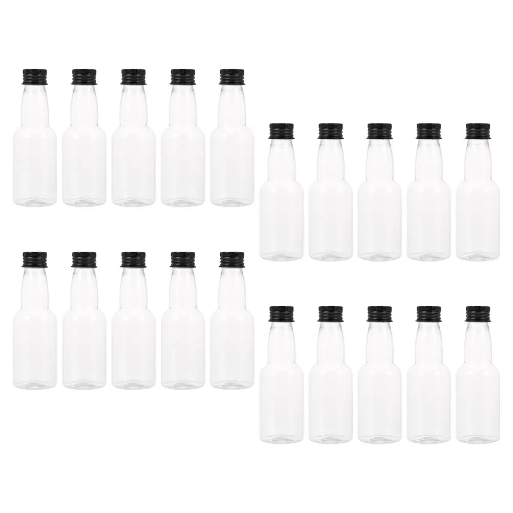 20 Pcs 50ml Transparent Plastic Bottles Black Cap for Liquor Juice Milk Sauce Multipurpose Drink Containers Kitchen Gadgets
20 Pcs 50ml Transparent Plastic Bottles Black Cap for Liquor Juice Milk Sauce Multipurpose Drink Containers Kitchen Gadgets
