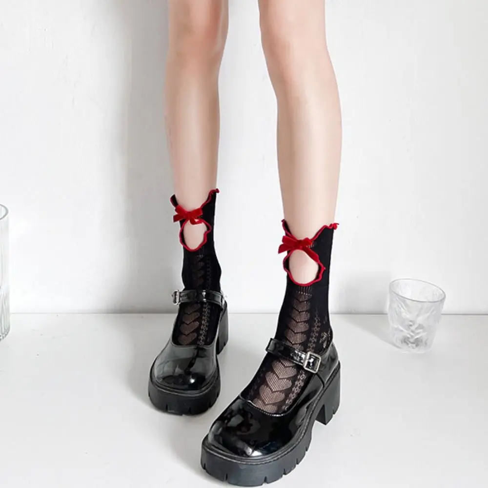 Cute Mesh Women Lolita Socks Anicent Hollow Out Bow Lace Socks Chinese Style Jk Hosiery Summer
Cute Mesh Women Lolita Socks Anicent Hollow Out Bow Lace Socks Chinese Style Jk Hosiery Summer