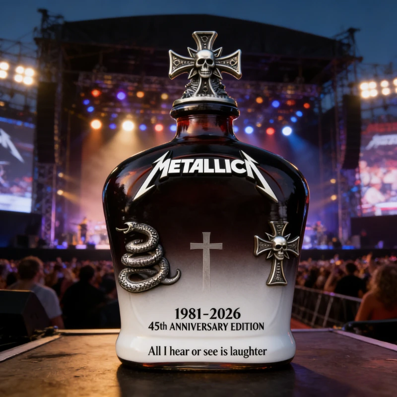 God of Metal 45th Anniversary Whiskey Bottle Collectible Alcohol Decanter 1981-2026 Independent Station Theme Ornament
God of Metal 45th Anniversary Whiskey Bottle Collectible Alcohol Decanter 1981-2026 Independent Station Theme Ornament