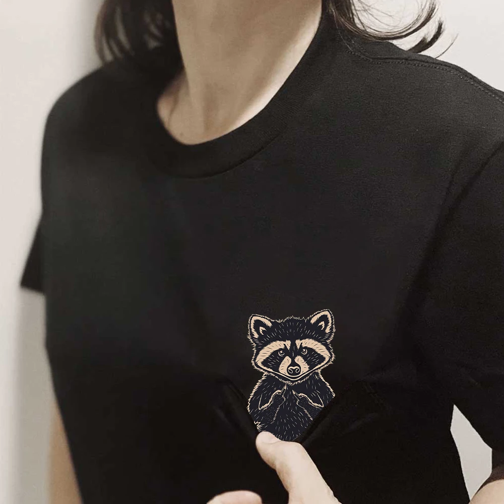 CLOOCL Animals Cotton T-Shirts Funny Raccoon Middle Finger Pocket T-shirt Mens Women Short Sleeve Shirts Dropshipping
CLOOCL Animals Cotton T-Shirts Funny Raccoon Middle Finger Pocket T-shirt Mens Women Short Sleeve Shirts Dropshipping