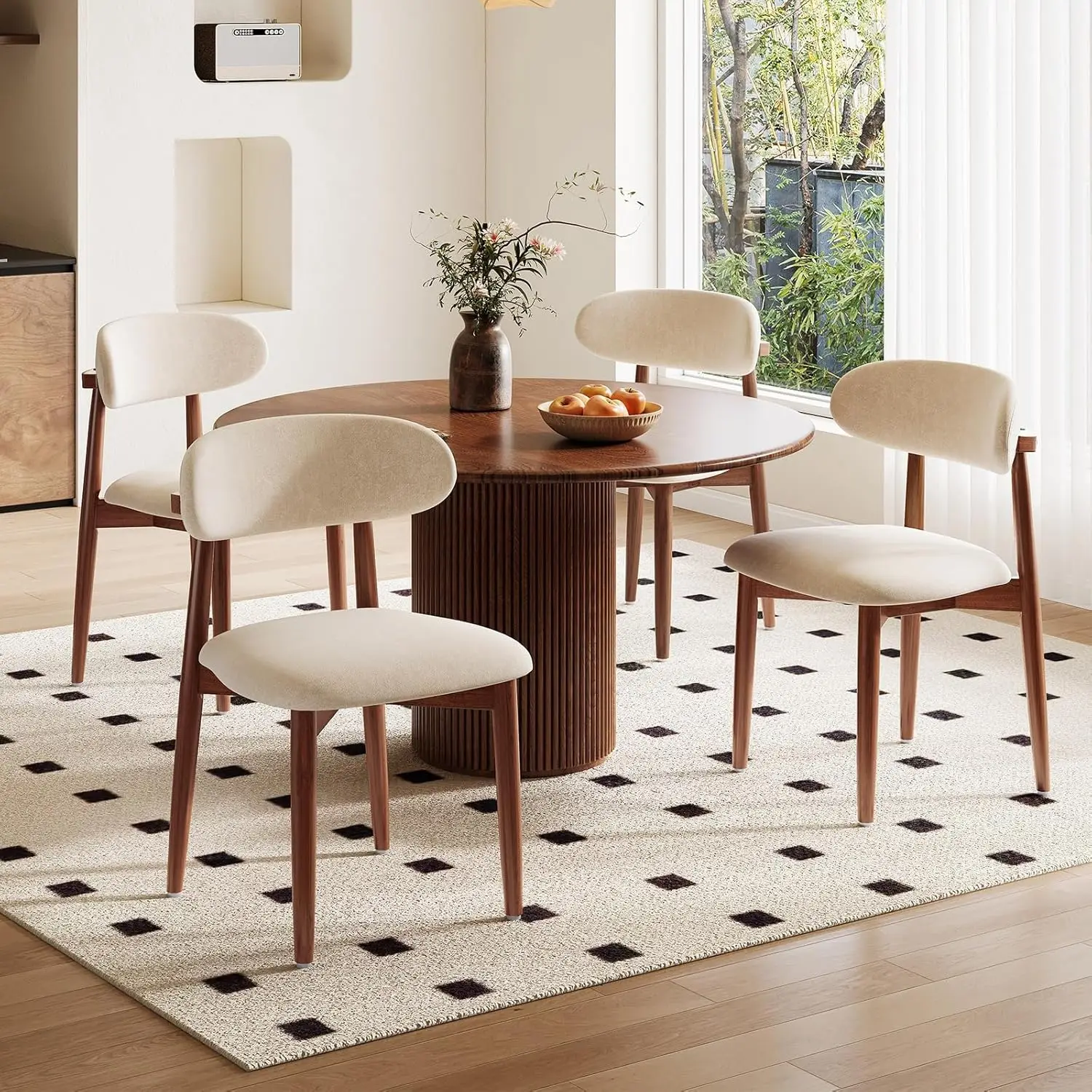 Upholstered Wood Dining Chair Set of 4 Ergonomic Backrest Non-Slip Foot Pads Kitchen Farmhouse 330lb Custom
Upholstered Wood Dining Chair Set of 4 Ergonomic Backrest Non-Slip Foot Pads Kitchen Farmhouse 330lb Custom