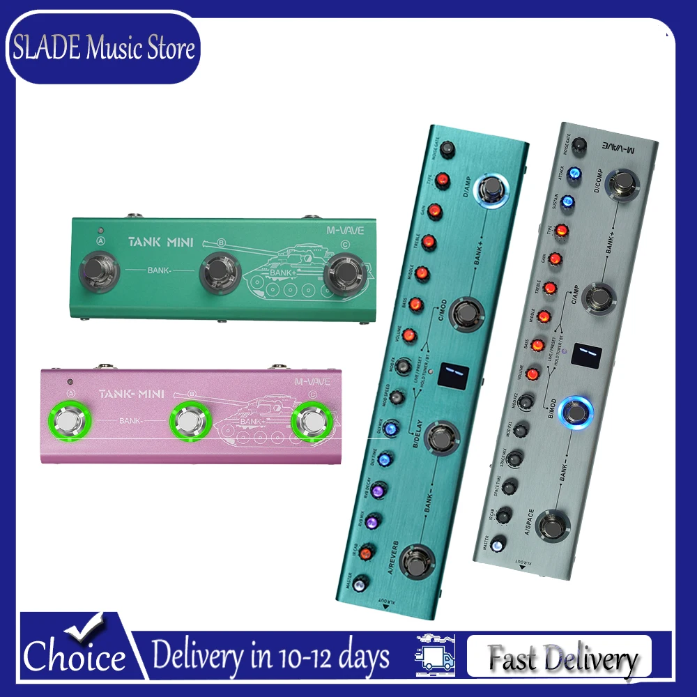 M-VAVE Tank-B/G/MINI Guitar Effects Pedal Multi-FX | 36 Presets w/9 Preamp & 8 IR Slots | 3 Mod/Dly/Rvb FX Chains | Type-C Pedal
M-VAVE Tank-B/G/MINI Guitar Effects Pedal Multi-FX | 36 Presets w/9 Preamp & 8 IR Slots | 3 Mod/Dly/Rvb FX Chains | Type-C Pedal