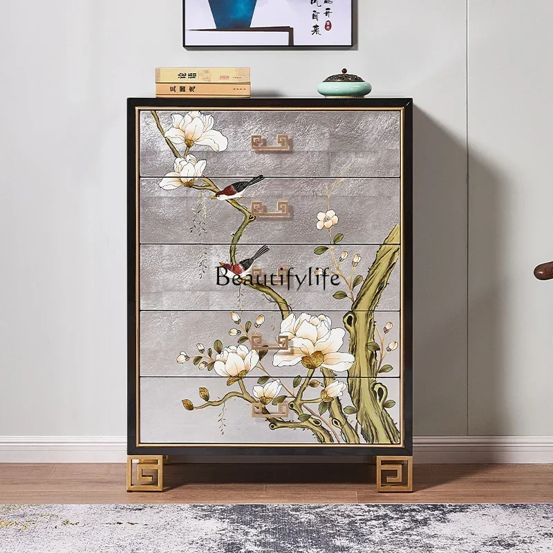 New Chinese light luxury chest of drawers, bedroom drawers, solid wood storage, painted storage, wall cabinetsL
New Chinese light luxury chest of drawers, bedroom drawers, solid wood storage, painted storage, wall cabinetsL