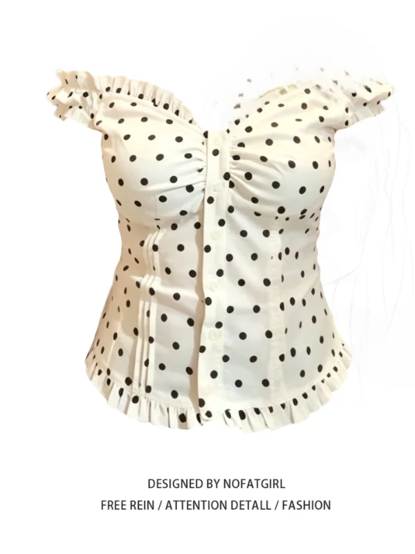 plus Size One Shoulder Shirt Women's Summer New Holiday Style Ageless Personality Top Korean Version Gather Waist Polka Dot B...
plus Size One Shoulder Shirt Women's Summer New Holiday Style Ageless Personality Top Korean Version Gather Waist Polka Dot B...