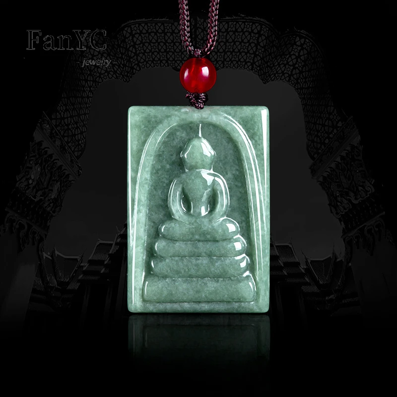 Natural Jadeite Bean Green Chong Di Buddha Necklace Southeast Asia Thailand Buddha Jade Pendant Men and Women Holiday Gift
Natural Jadeite Bean Green Chong Di Buddha Necklace Southeast Asia Thailand Buddha Jade Pendant Men and Women Holiday Gift