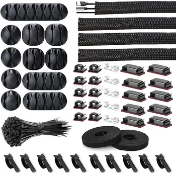 152 PCS Cable Organizer Clips Office Cable Management Kit Cord Management Cord Organizer for Office Home