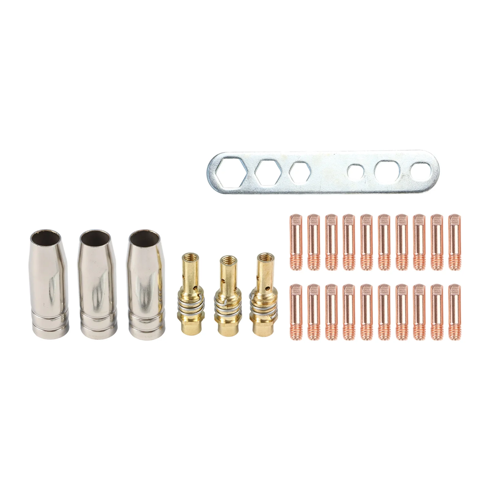 27PCS For 15AK Welding Nozzle Set For MIG Welding Accessories Set For MAG Welding Torch For 15AK 0.8mm Tips Welding Accessories
27PCS For 15AK Welding Nozzle Set For MIG Welding Accessories Set For MAG Welding Torch For 15AK 0.8mm Tips Welding Accessories