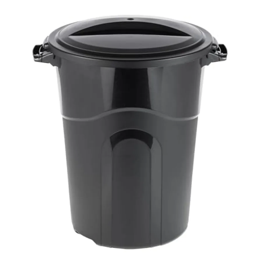 32 Gallon Garbage Can, Included Lid, Indoor/Outdoor, Black
32 Gallon Garbage Can, Included Lid, Indoor/Outdoor, Black