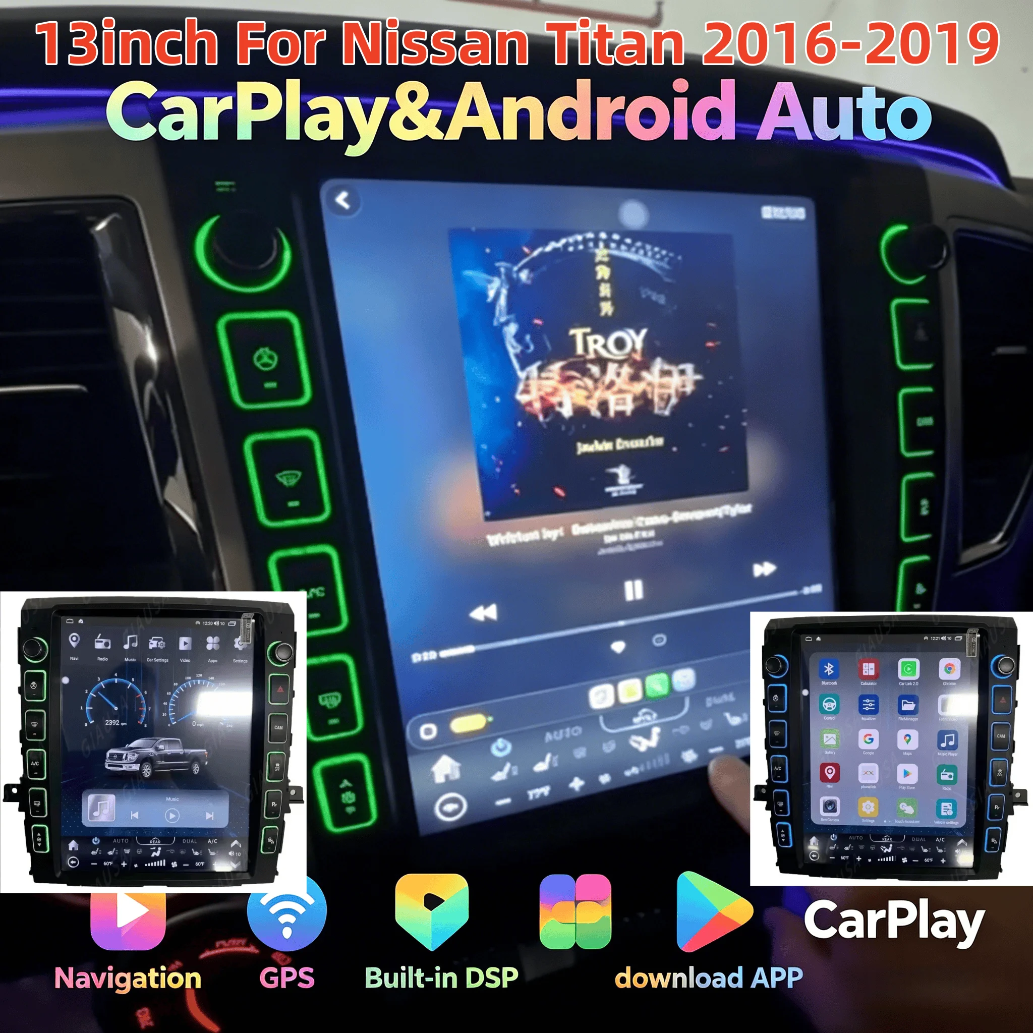 Android For Nissan Titan 2016-2018 Carplay Multimedia Video Player Stereo Navi Head Unit Car Wireless Carplay Touch Screen Radi
Android For Nissan Titan 2016-2018 Carplay Multimedia Video Player Stereo Navi Head Unit Car Wireless Carplay Touch Screen Radi