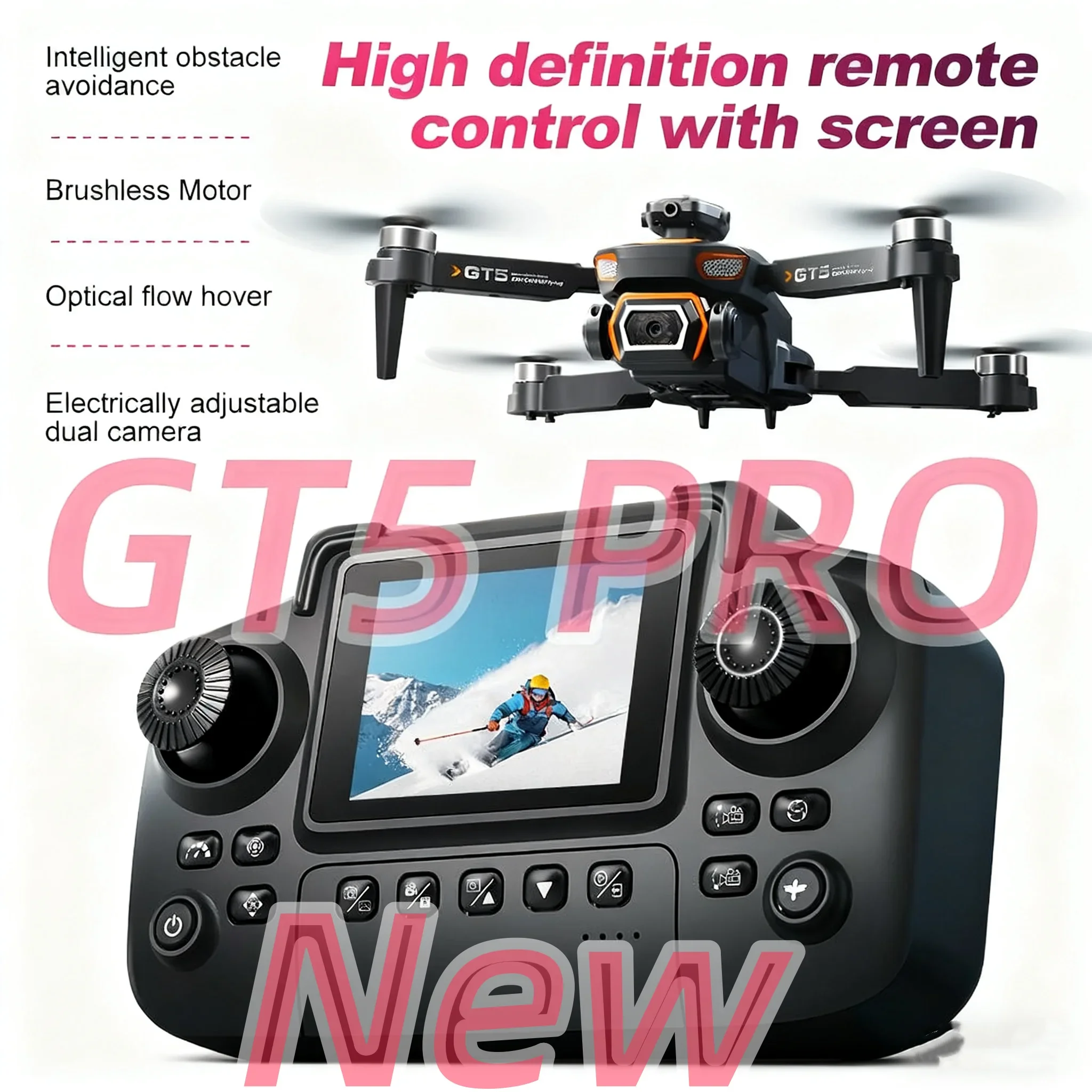 GT5 5G GPS Дрон с двойной HD-камерой 8K Профессиональный обход препятствий WiFi FPV Бесщеточный двигатель Складной RC Квадрокоптер Игрушка
GT5 5G GPS Дрон с двойной HD-камерой 8K Профессиональный обход препятствий WiFi FPV Бесщеточный двигатель Складной RC Квадрокоптер Игрушка