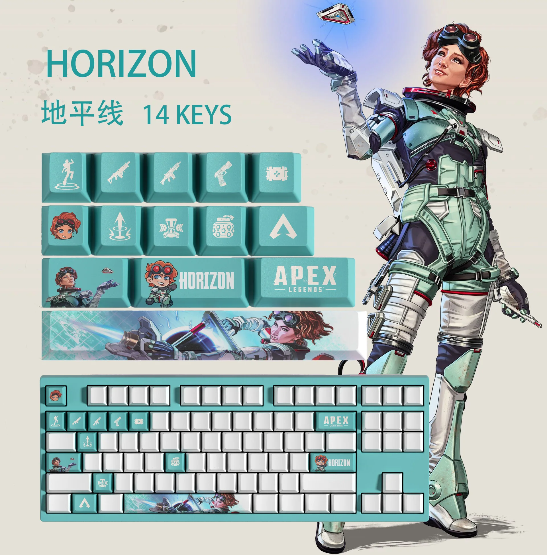 Колпачки клавиш HORIZON APEX, 14 колпачков клавиш, колпачки клавиш OEM Profile Apex Legends для механической клавиатуры
Колпачки клавиш HORIZON APEX, 14 колпачков клавиш, колпачки клавиш OEM Profile Apex Legends для механической клавиатуры