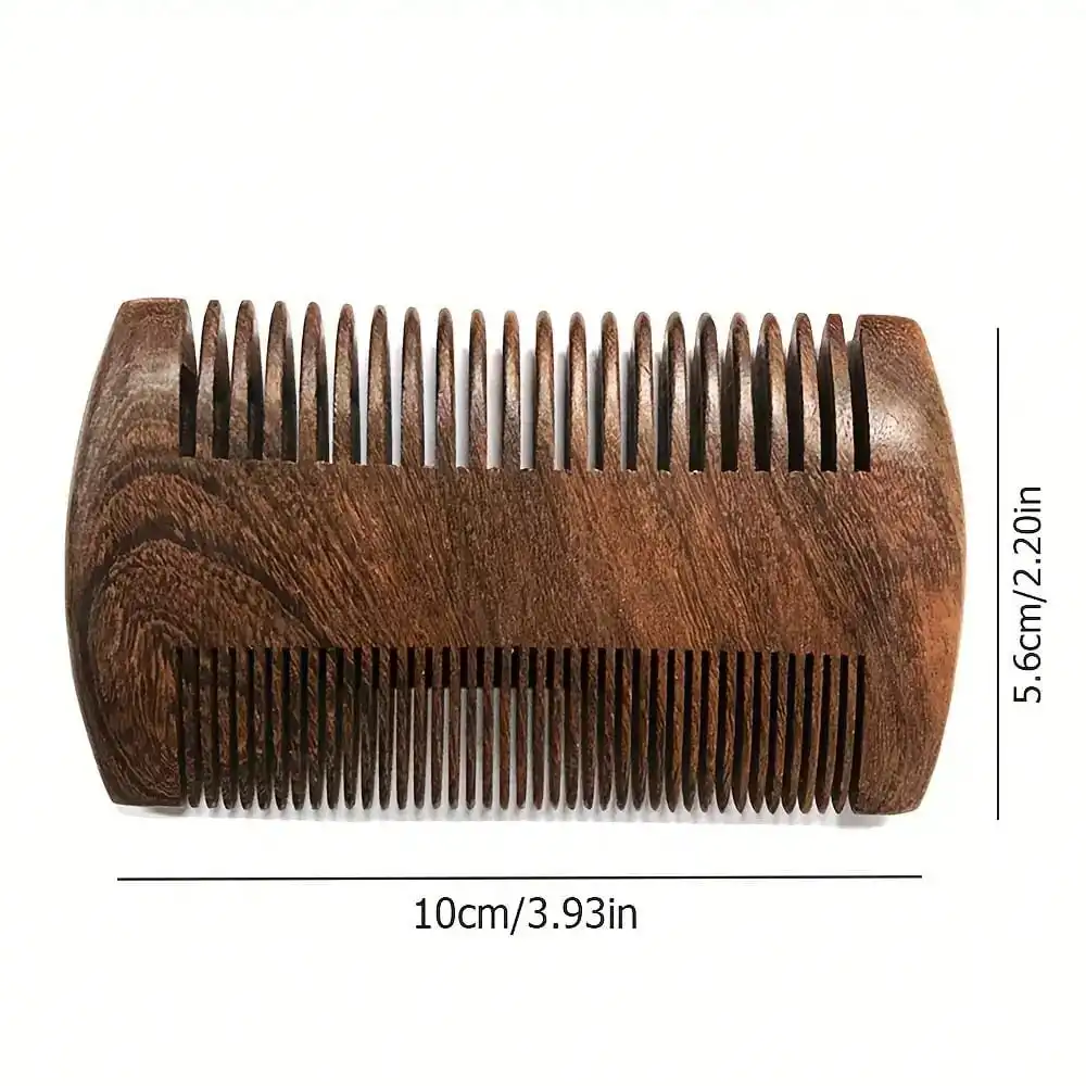 Handcrafted Natural Wood Combs Beard And Hair, Featuring Fine And Wide Teeth, Made From Green Sandalwood Both Men And Women.
Handcrafted Natural Wood Combs Beard And Hair, Featuring Fine And Wide Teeth, Made From Green Sandalwood Both Men And Women.