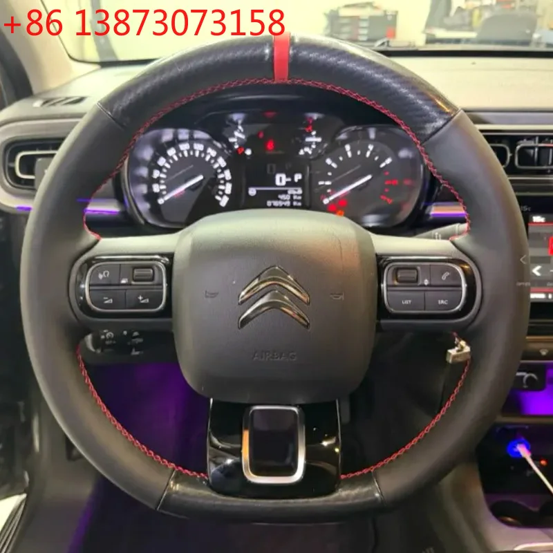 For Citroen C3 Bouwjaar 2022 2023 C5 Aircross DIY Carbon Fiber Leather Car Steering Wheel Cover Non-slip Interior Accessory
For Citroen C3 Bouwjaar 2022 2023 C5 Aircross DIY Carbon Fiber Leather Car Steering Wheel Cover Non-slip Interior Accessory