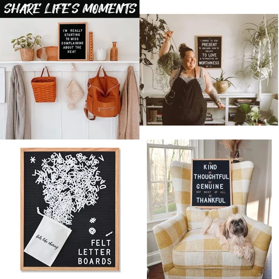Black Felt Letter Board 16x20 Inch, Changeable Letter Board Plus 348 White Plastic Letters, Warm Oak Frame Wooden Letter Board
Black Felt Letter Board 16x20 Inch, Changeable Letter Board Plus 348 White Plastic Letters, Warm Oak Frame Wooden Letter Board