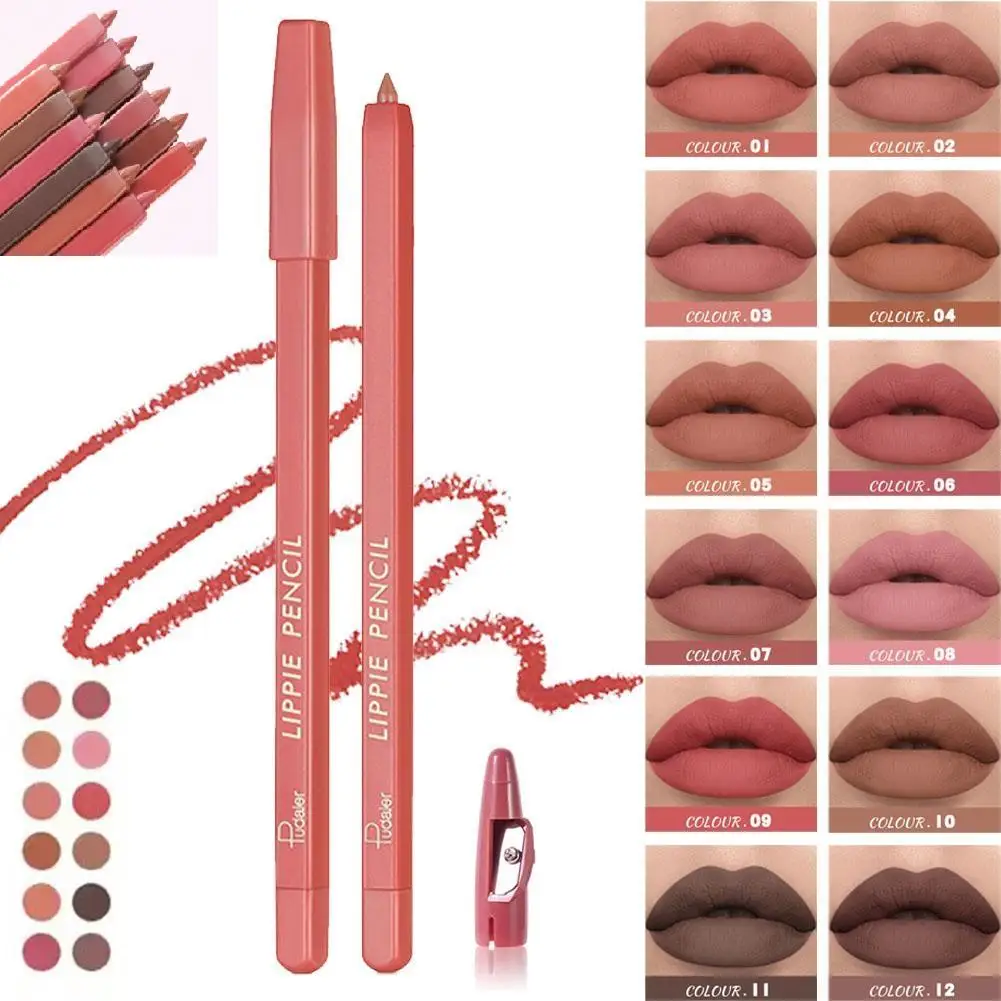 Matte Velvet Red Nude Lipliner Lipsticks Pen 12 Colors Natural Outline Lip Tint Contour Pencil Long Lasting Non Stick Cosmetics
Matte Velvet Red Nude Lipliner Lipsticks Pen 12 Colors Natural Outline Lip Tint Contour Pencil Long Lasting Non Stick Cosmetics