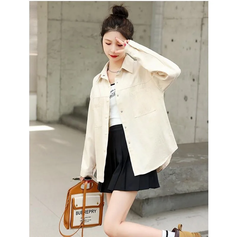 2025 Spring Autumn Women's Cotton Shirt Coat New Korean Female Joker Jacket Loose Blouse Ladies Long Sleeve Casual Overwear
2025 Spring Autumn Women's Cotton Shirt Coat New Korean Female Joker Jacket Loose Blouse Ladies Long Sleeve Casual Overwear