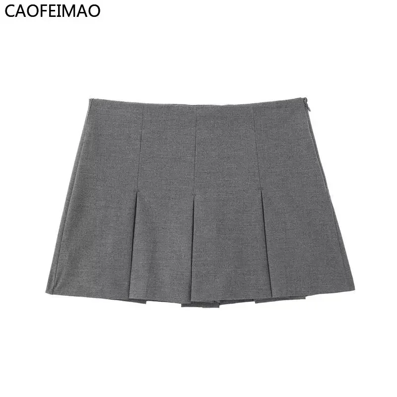 Caofeimao Women High Waist Wide Pleats Design Slim Shorts Skirts Female Side Zipper Culottes Hot Shorts Chic Pantalone Cortos
Caofeimao Women High Waist Wide Pleats Design Slim Shorts Skirts Female Side Zipper Culottes Hot Shorts Chic Pantalone Cortos