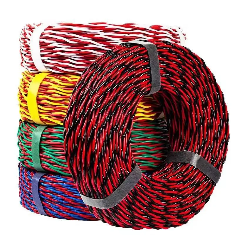 Household pure copper flower wire ZR-RVS 2 core 1.5/2 wire Fire twisted pair lamp head wire Power cord
Household pure copper flower wire ZR-RVS 2 core 1.5/2 wire Fire twisted pair lamp head wire Power cord