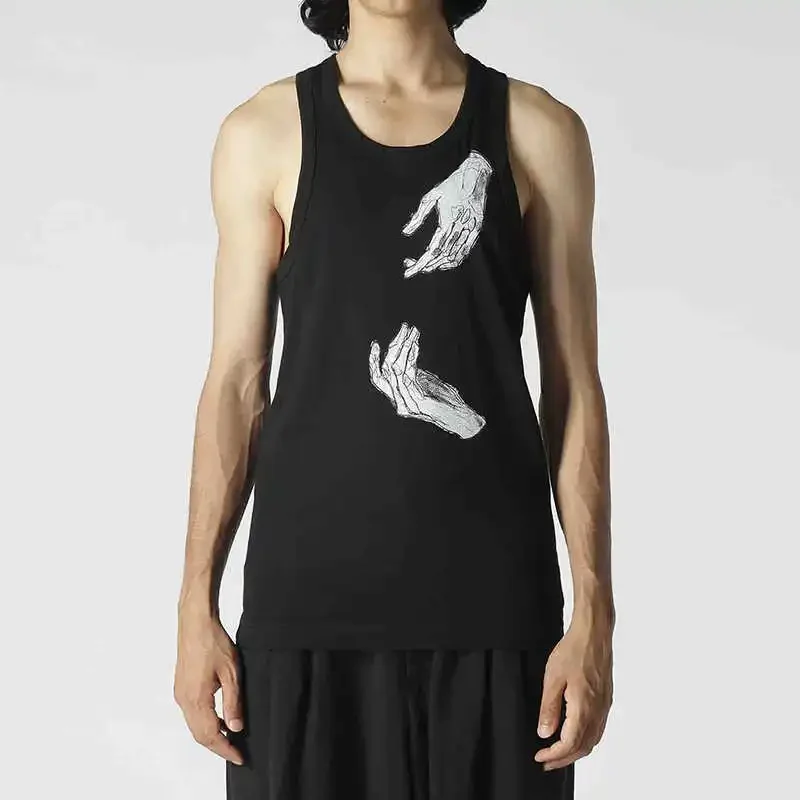 YOJI OOAK Japanese style dark palm print round neck vest with stylish design and sleeveless top for men
YOJI OOAK Japanese style dark palm print round neck vest with stylish design and sleeveless top for men