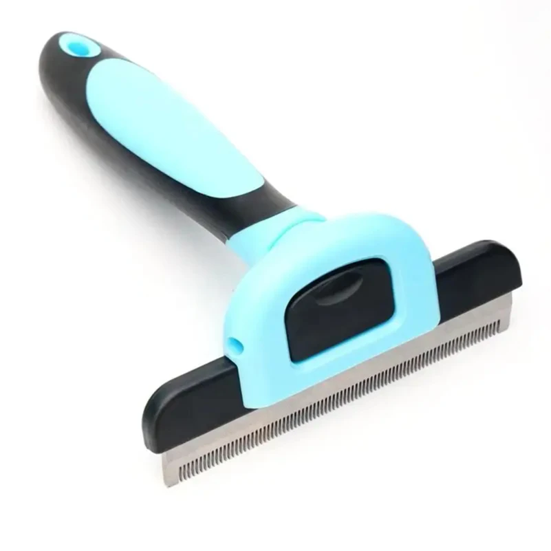 Pet Grooming Brush-Double Sided Shedding and Dematting Undercoat Rake Comb for Dogs and Cats Grooming and Care Deshedding Tool
Pet Grooming Brush-Double Sided Shedding and Dematting Undercoat Rake Comb for Dogs and Cats Grooming and Care Deshedding Tool