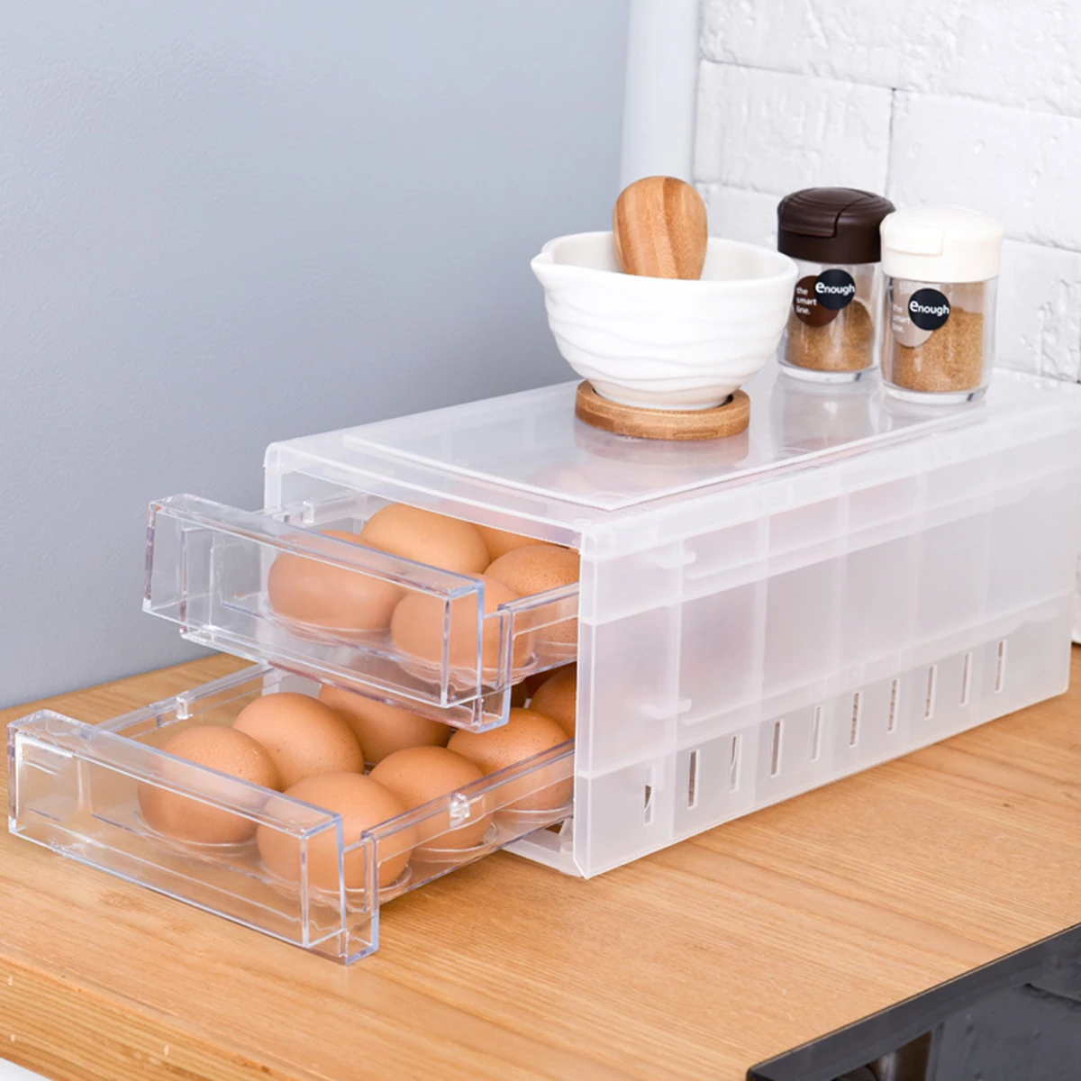 Double Layer Plastic Egg Dispenser Refrigerator Egg Storage Box Egg Holder Egg Container Household Large Capacity Kitchen
Double Layer Plastic Egg Dispenser Refrigerator Egg Storage Box Egg Holder Egg Container Household Large Capacity Kitchen