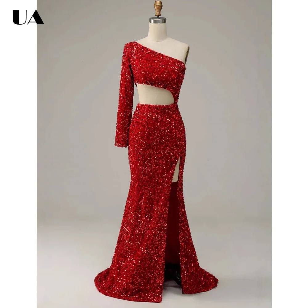 ULBYANRY Customized Mermaid Cutout Evening Dresses for Women, Exquisite Sequined Slit Party Dress, Formal One-shoulder Ball Gown
ULBYANRY Customized Mermaid Cutout Evening Dresses for Women, Exquisite Sequined Slit Party Dress, Formal One-shoulder Ball Gown