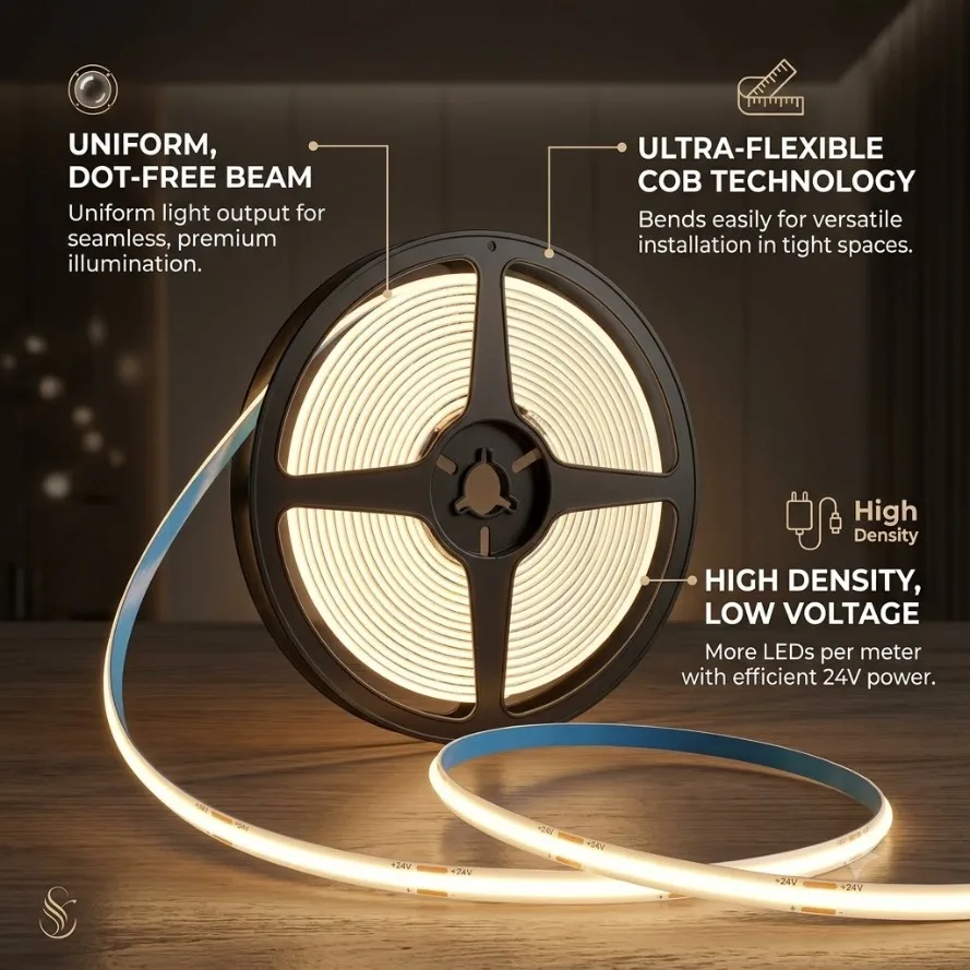 DC 5V USB COB LED Strip Light 320LED/m USB powered High Density Linear Lighting Flexible LED Strip Multi Color 3000K/4000K/6000K
DC 5V USB COB LED Strip Light 320LED/m USB powered High Density Linear Lighting Flexible LED Strip Multi Color 3000K/4000K/6000K