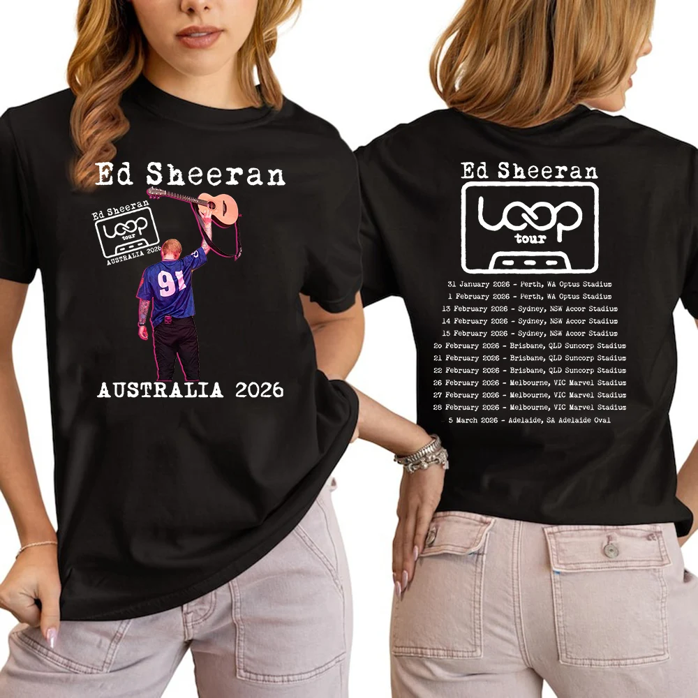 Ed Sheeran Australian Tour T-Shirt: Loop Tour 2026 Merch T-shirt Man Woman Harajuku Short Sleeve O-neck Casual Shirt
Ed Sheeran Australian Tour T-Shirt: Loop Tour 2026 Merch T-shirt Man Woman Harajuku Short Sleeve O-neck Casual Shirt