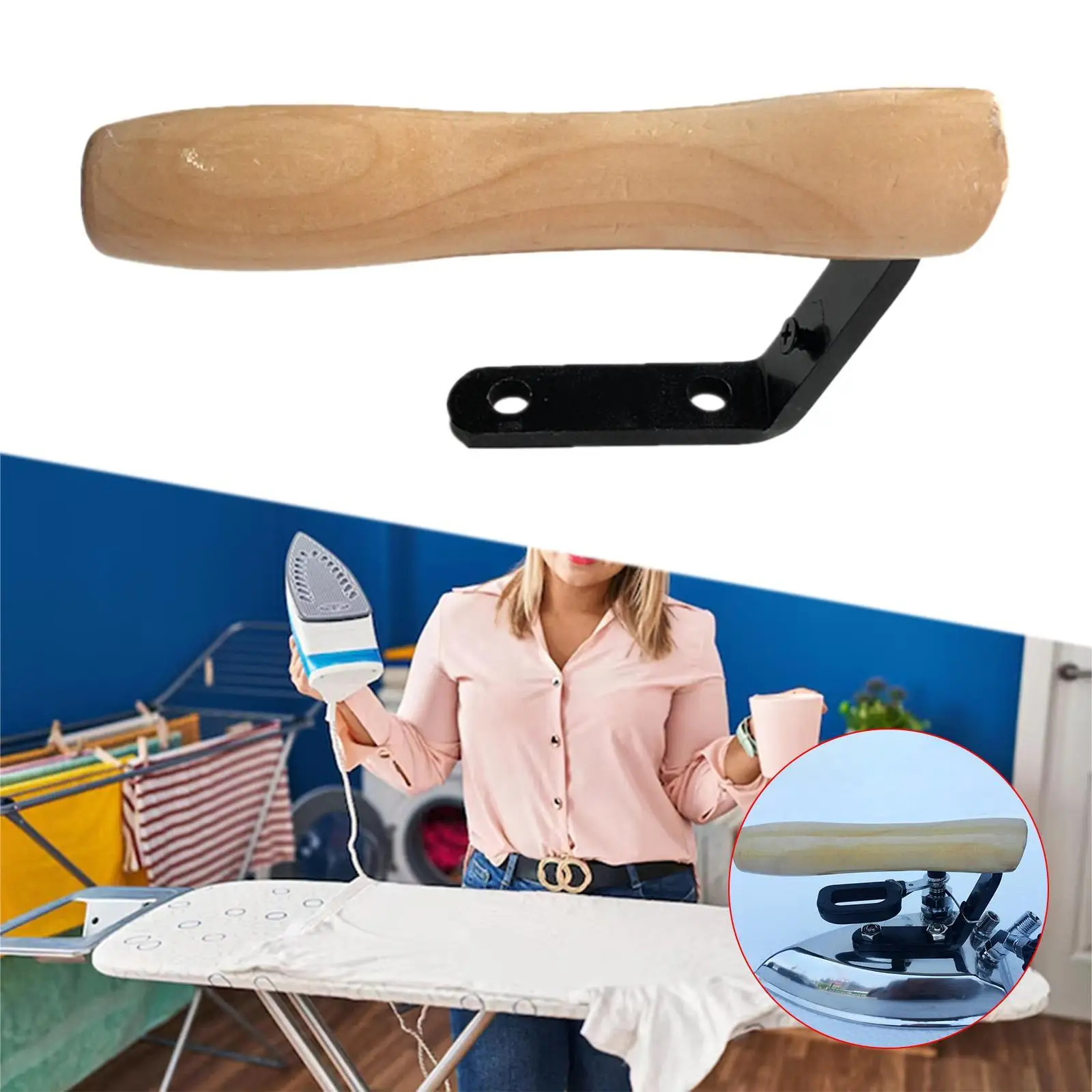 Steam Iron Handle Replacement Ironing Handle Practical Wood Ironing Accessories Garment Comfortable Grip for Boiler Irons
Steam Iron Handle Replacement Ironing Handle Practical Wood Ironing Accessories Garment Comfortable Grip for Boiler Irons