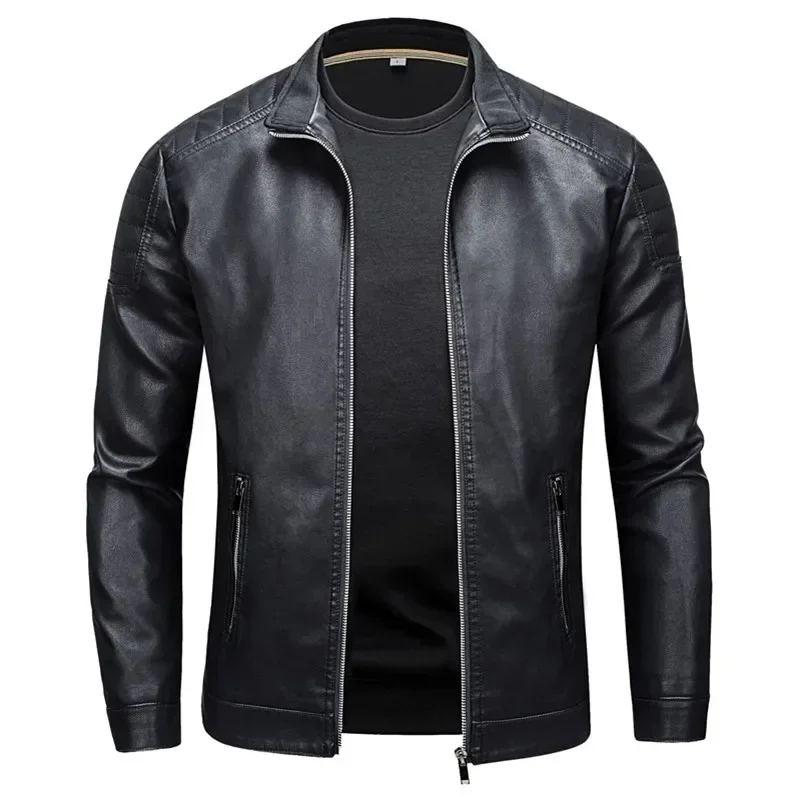 Men's Clothing Men's Fashion Jacket Casual Men Leather Jacket Stand Collar Leather Jacket Slim Korean Version Handsome
Men's Clothing Men's Fashion Jacket Casual Men Leather Jacket Stand Collar Leather Jacket Slim Korean Version Handsome