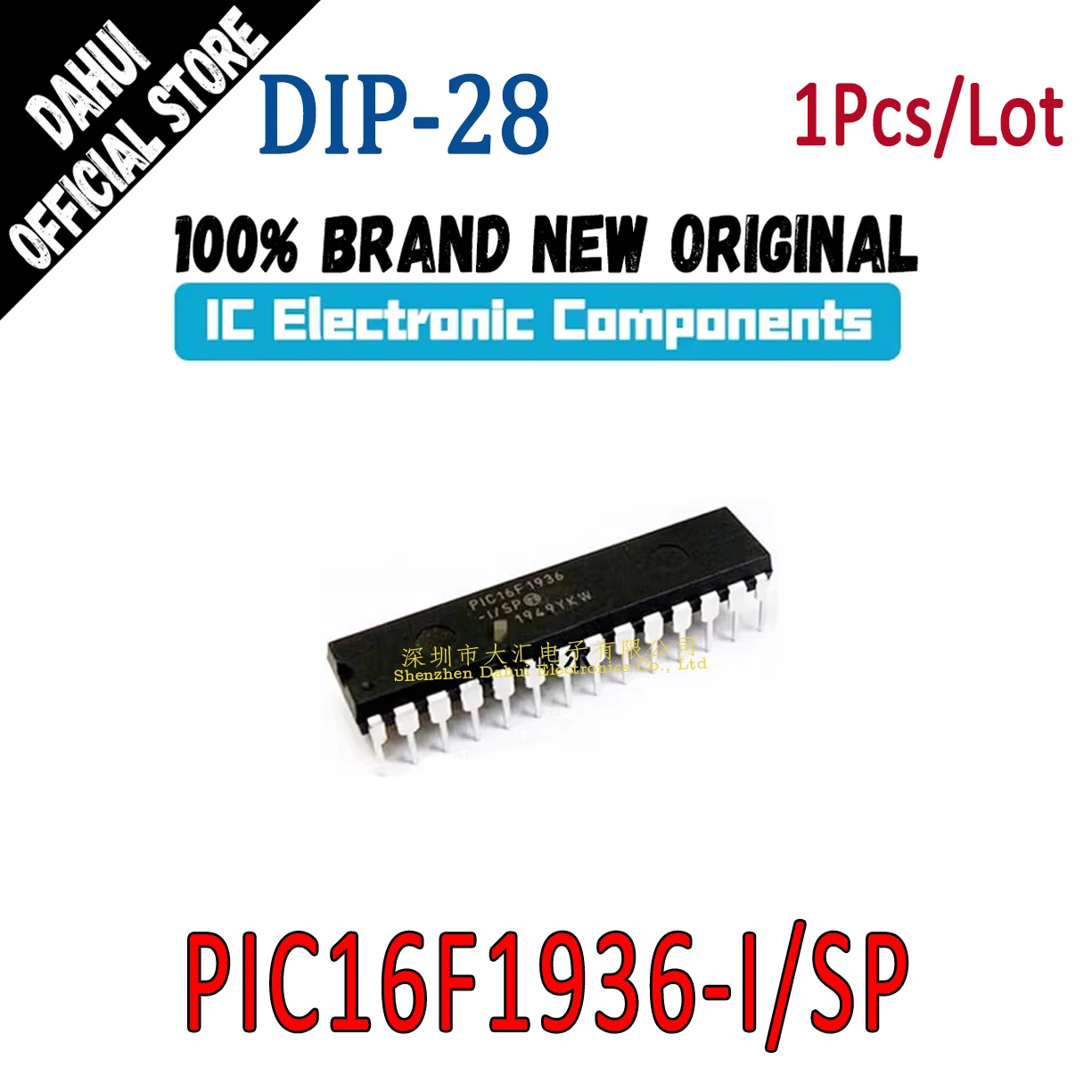 PIC16F1936-I/SP PIC16F1936 I SP DIP-28 Microcontroller chip IC new original
PIC16F1936-I/SP PIC16F1936 I SP DIP-28 Microcontroller chip IC new original