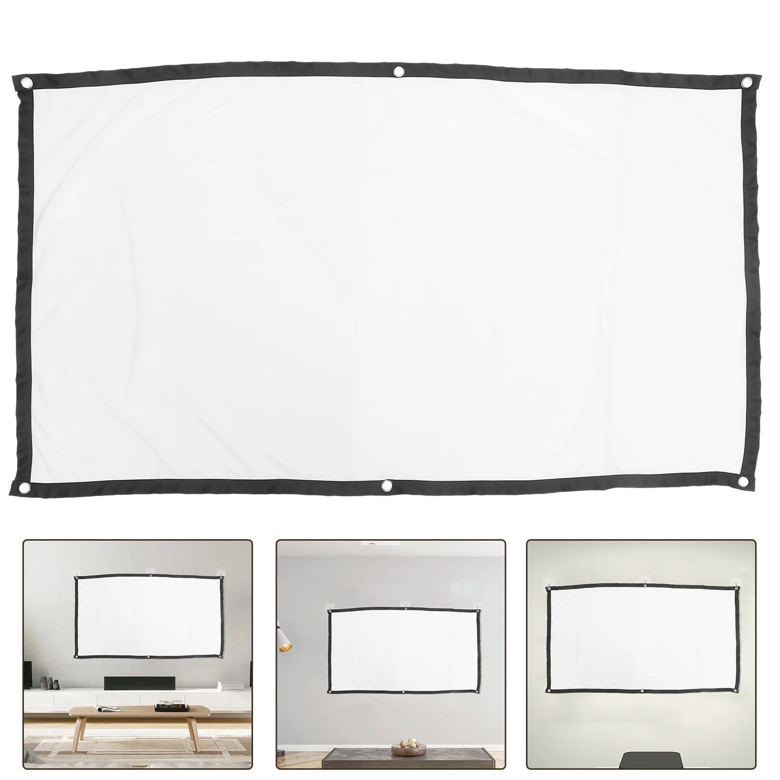 1 Set 60 Inch Projector Screen For Home Camping Indoor Outdoor Theater Portable Folding Anti Crease Polyester Fabric With Black 
1 Set 60 Inch Projector Screen For Home Camping Indoor Outdoor Theater Portable Folding Anti Crease Polyester Fabric With Black