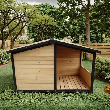 High-quality wooden porch luxury outdoor dog house and pet house
High-quality wooden porch luxury outdoor dog house and pet house